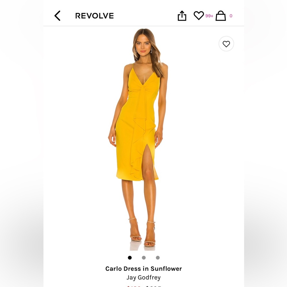 Jay Godfrey Carlo Dress in Sunflower